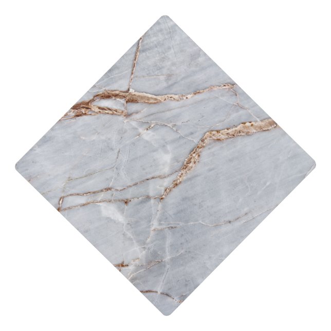Cool Elegant Marble tone Gold Graduation Cap Topper (Front)