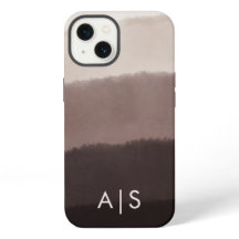 Cool Elegant Monogrammed Initials Walnut Brown