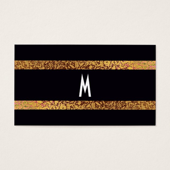 Cool Elegant Noir/Or Moderne Rétro Économisez à la (Devant)