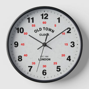 Cool & Elegant Old Town London Textured Look Clock