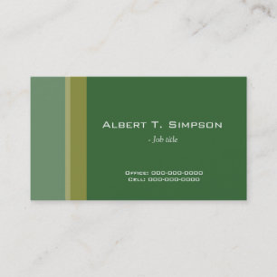 Cool, elegant professional green profile card