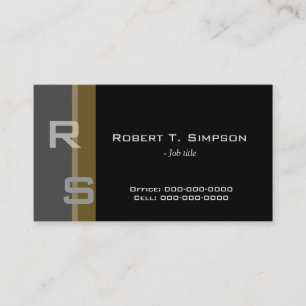 cool, elegant simple black  business card