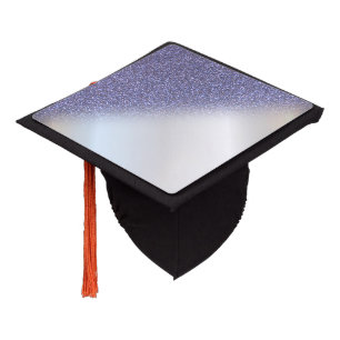 Cool Elegant Violet Glitter Bokeh Ombre Graduate Graduation Cap Topper