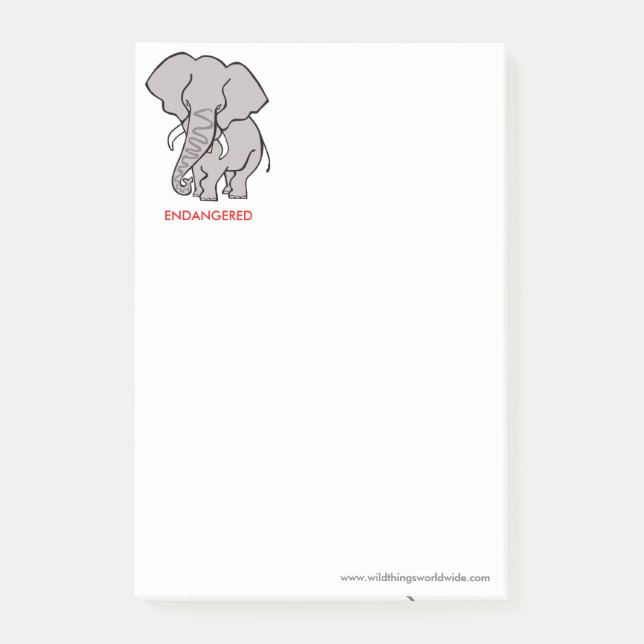 Cool ELEPHANT-Conservation - Wildlife warrior - Post-it Notes (Front)