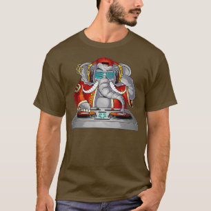 Cool Elephant DJ Funny Party Animal Music Mixer T-Shirt