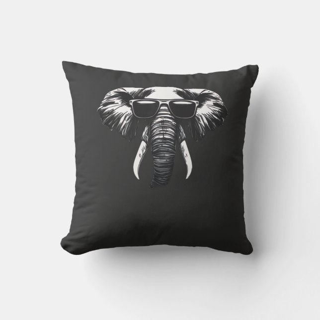 Cool elephant for extrovert , funny  throw pillow (Front)