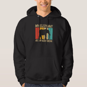 Cool Elephant For Kids Boys Vintage Elephant Hoodie