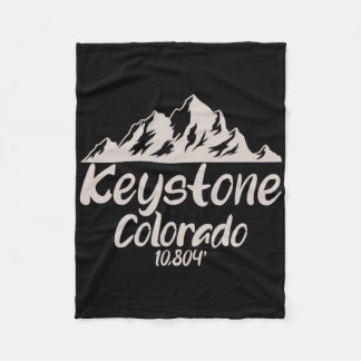 Cool Elevation Keystone Colorado Tee Skiing Snowbo Fleece Blanket