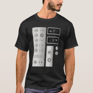 Cool Elevator Buttons Men Women Lift Halloween Cos T-Shirt