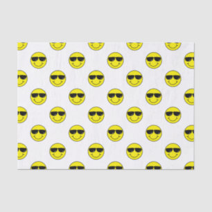 Cool Emoji Face with Sunglasses Tissue Paper