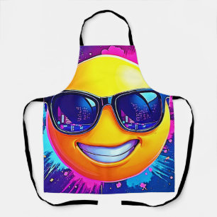 Cool 😎 Emoji Splash Fun Apron