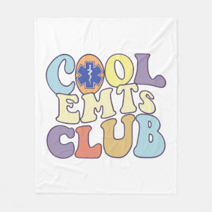 Cool Emts Club Emergency Medical Technician First Fleece Blanket