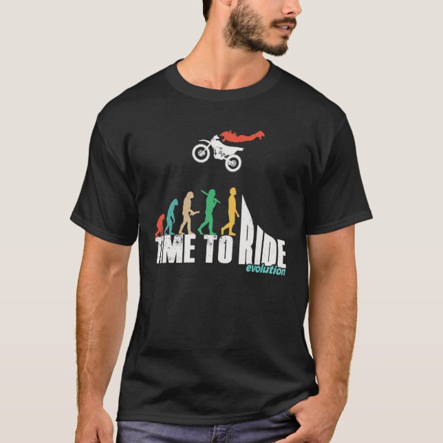 Cool Enduro Motorcycle Mx Clothing Time To Ride Mo T-Shirt (Front)