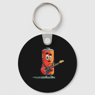 Cool Energy Battery with Guitar for Rockn Roll Keychain