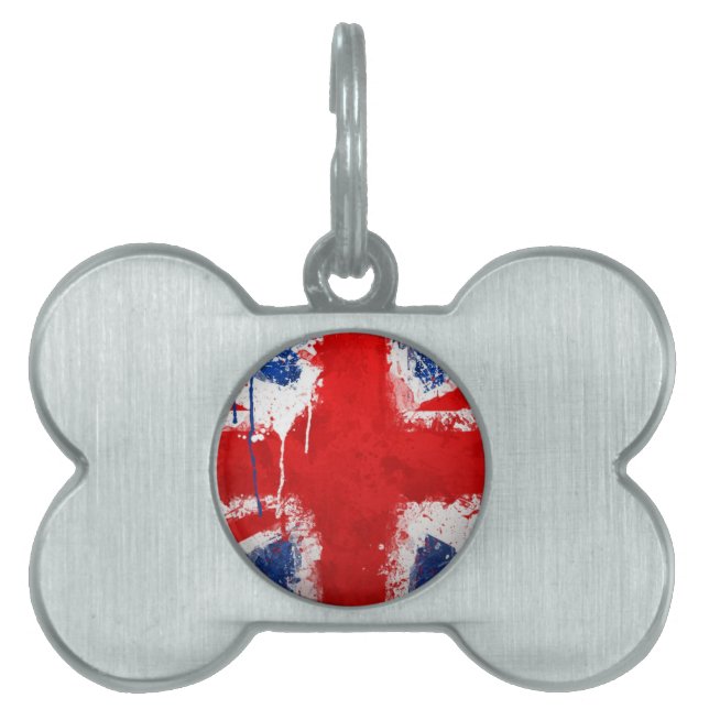 Cool England flag Pet Tag (Front)