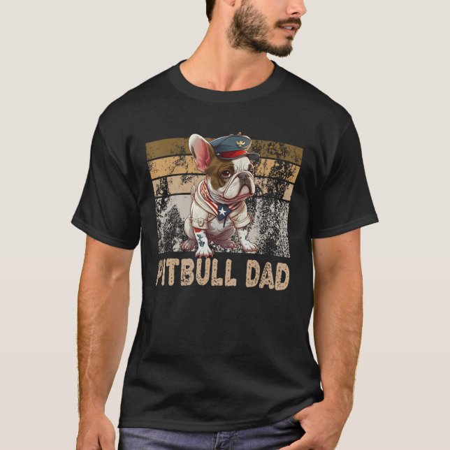 Cool English Pitbull Dad Pitbull Owner Dog Father' T-Shirt (Front)