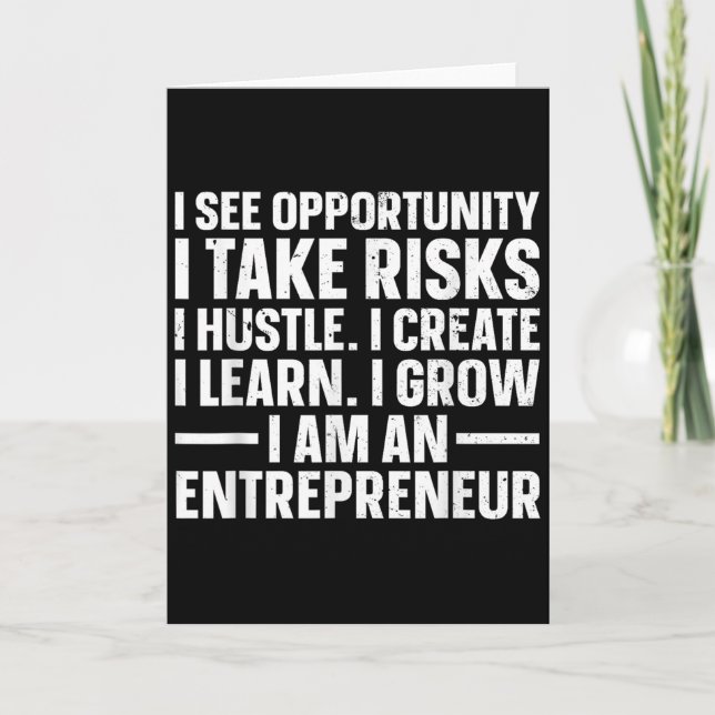Cool Entrepreneur Art For Men Women Young New Busi Card (Front)
