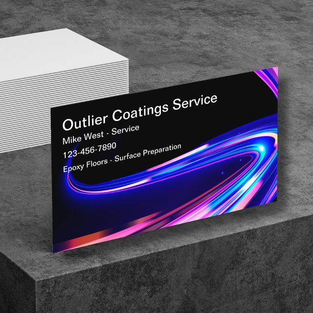 Cool Epoxy Coatings Theme Business Card Template (Creator Uploaded)