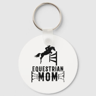 Cool Equestrian Mom Gift For Horse Show Jumping Wo Keychain