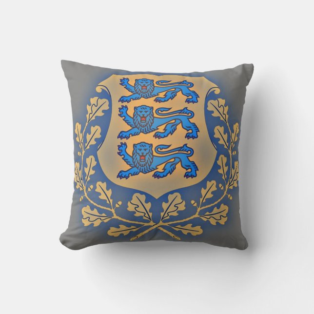 Cool Estonia Pillow! Throw Pillow (Front)