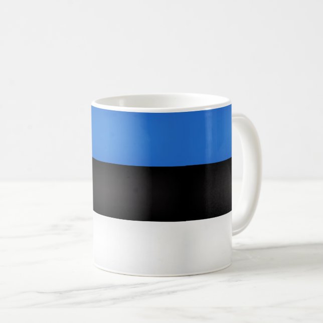 Cool Estonian Flag Coffee Mug (Front Right)