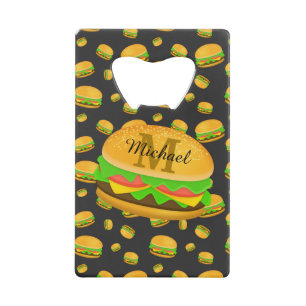 Cool et amusant yummy burger motif Monogramme
