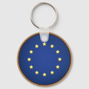 Cool European Union Flag Seal Keychain