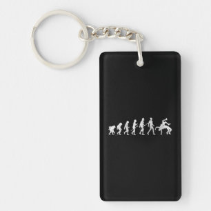 Cool Evolution Of Human Wrestling Martial Art Keychain