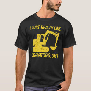 Cool Excavator For Men Women Heavy Equipment Opera T-Shirt