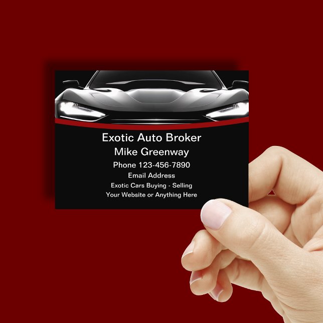 Cool Exotic Car Auto Broker Business Cards (Creator Uploaded)