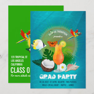 Cool Exotic Graduation Party Invitation