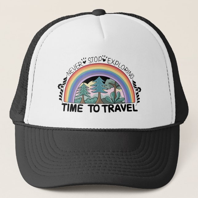 Cool exploring word art  trucker hat (Front)