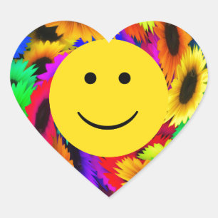Cool Face Heart Sticker