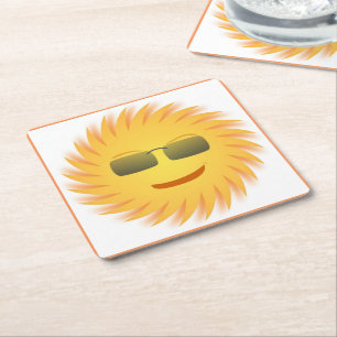COOL FACE SQUARE PAPER COASTER