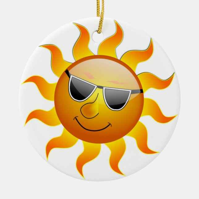 COOL FACE SUNSHINE CERAMIC ORNAMENT (Front)