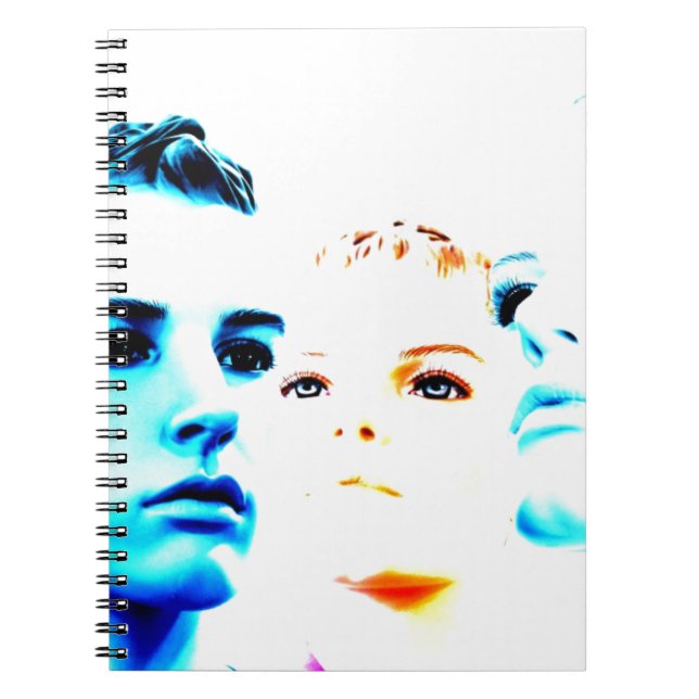 Cool faces (three) friends, minimalist design notebook (Front)