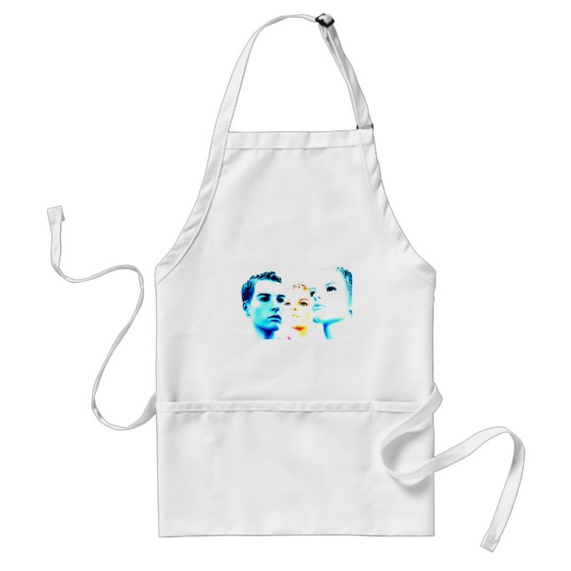 Cool faces (three) friends, minimalist design standard apron (Front)