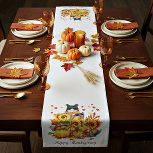 Cool fall cat   short table runner