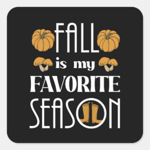 Cool Fall Square Sticker