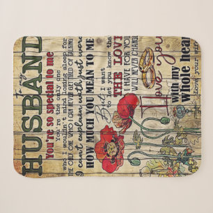 Cool Family Decoration To My Husband Letter Sherpa Blanket