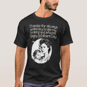 Cool Family Face with Mom and Child for Happy Moth T-Shirt