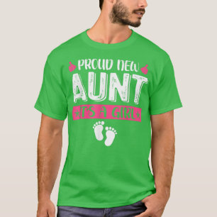 Cool Family Proud New Aunt It's A Girl Gender Reve T-Shirt