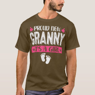 Cool Family Proud New Granny It's A Girl Gender Re T-Shirt