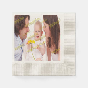 Cool Family Stylish Fab Photo Collage Napkin
