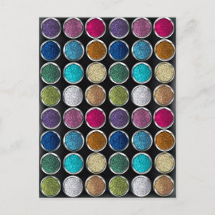 cool Fashionable colourful glitter eye shadows Postcard