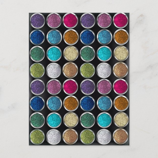 cool Fashionable  colourful glitter eye shadows Postcard (Front)