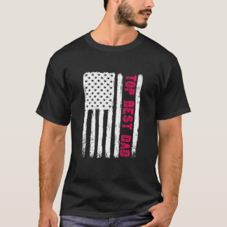 Cool Father's Day American Flag Dad 4th Of July T-Shirt
