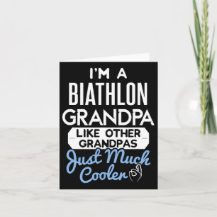 Cool Fathers Day Biathlon Grandpa  Card