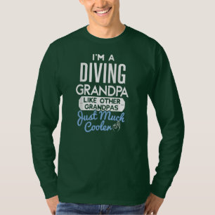 Cool Fathers Day Design Diving Grandpa T-Shirt