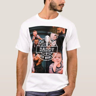 Cool Father's Day You Rock Our World Photo Collage T-Shirt